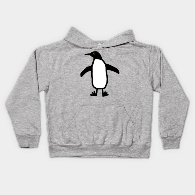 Cute Animals Doodle Penguin Kids Hoodie by ellenhenryart